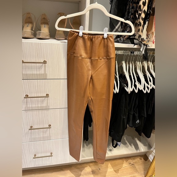 ARITZIA Daria Leather Pants - TAN - Picture 2 of 3